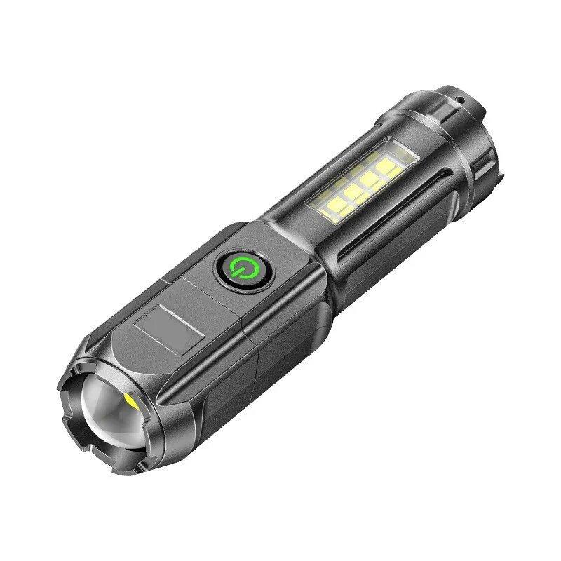 Light Super  Zoom Waterproof LED Flashlight Rechargeable Fishing Hunting Wild Camping Lumens Tactical Flashlight Retractable