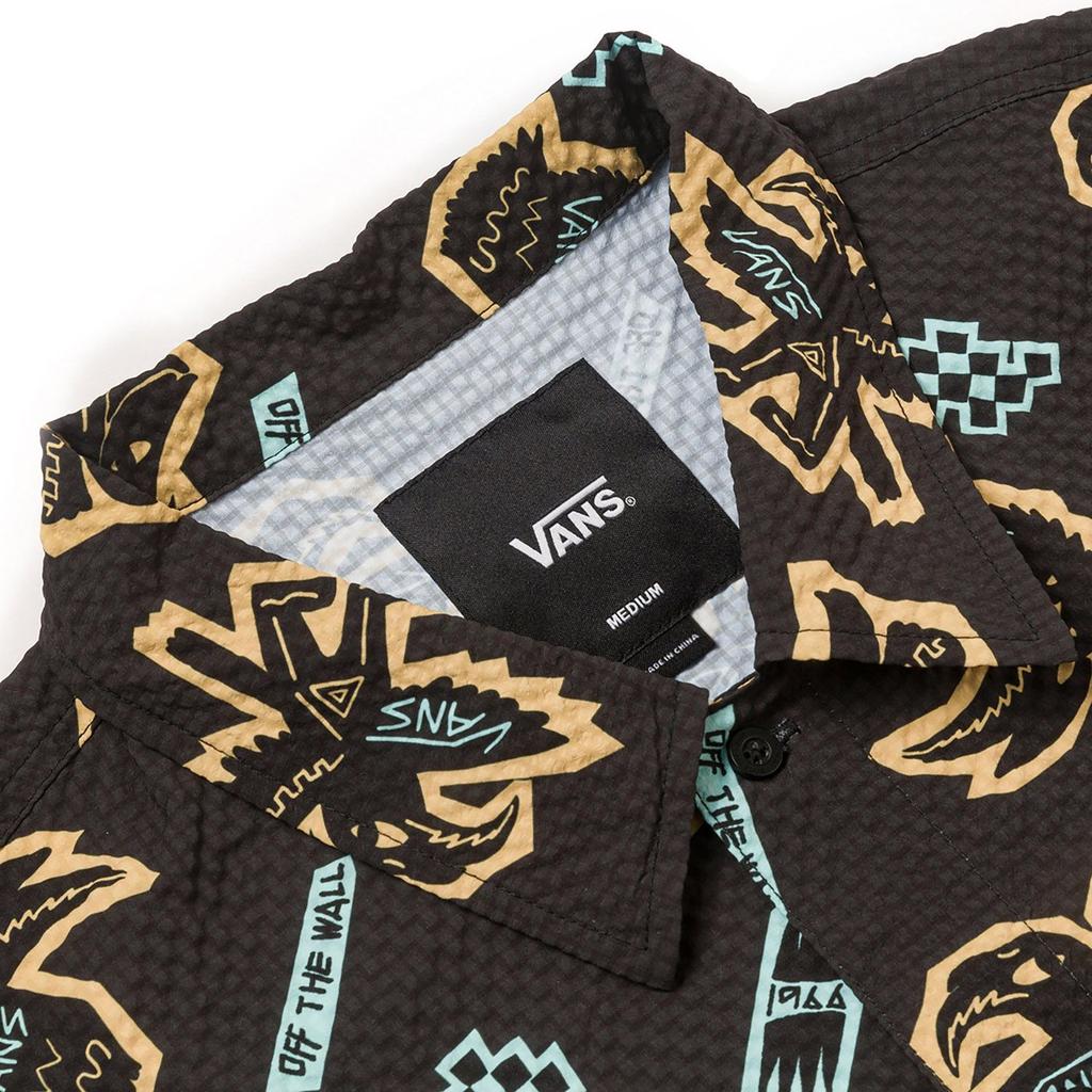 Vans Off The Wall Simple Comfortable Polo Shirt Men Shirts Black VN000NNEEDF