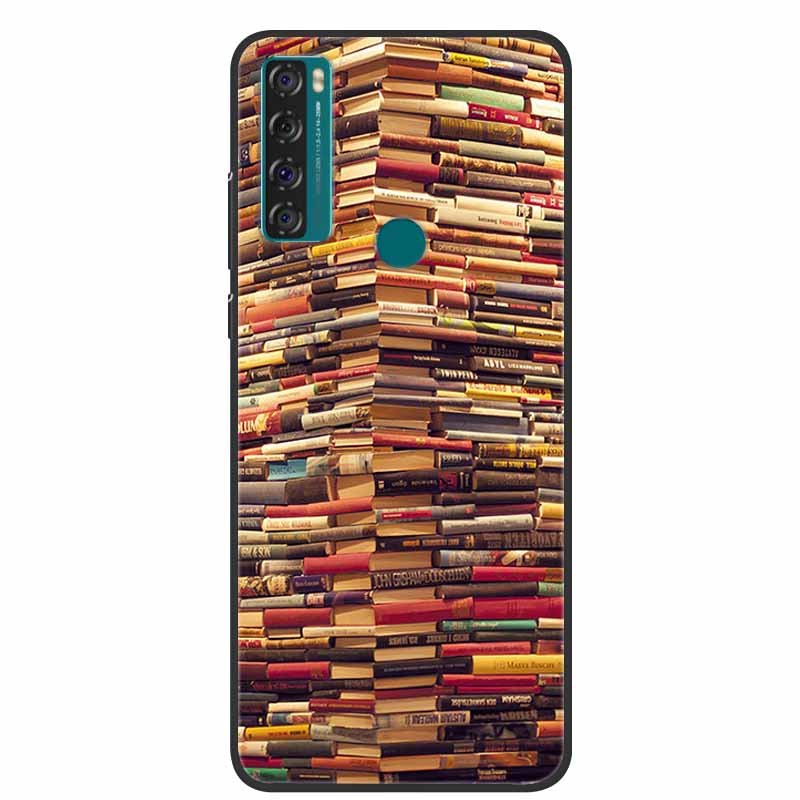 For TCL 20 SE Case Luxury Silicone TPU Soft Cover Phone Case For TCL 20 SE T671H Cartoon Funda Colourful Capa Shockproof Coque