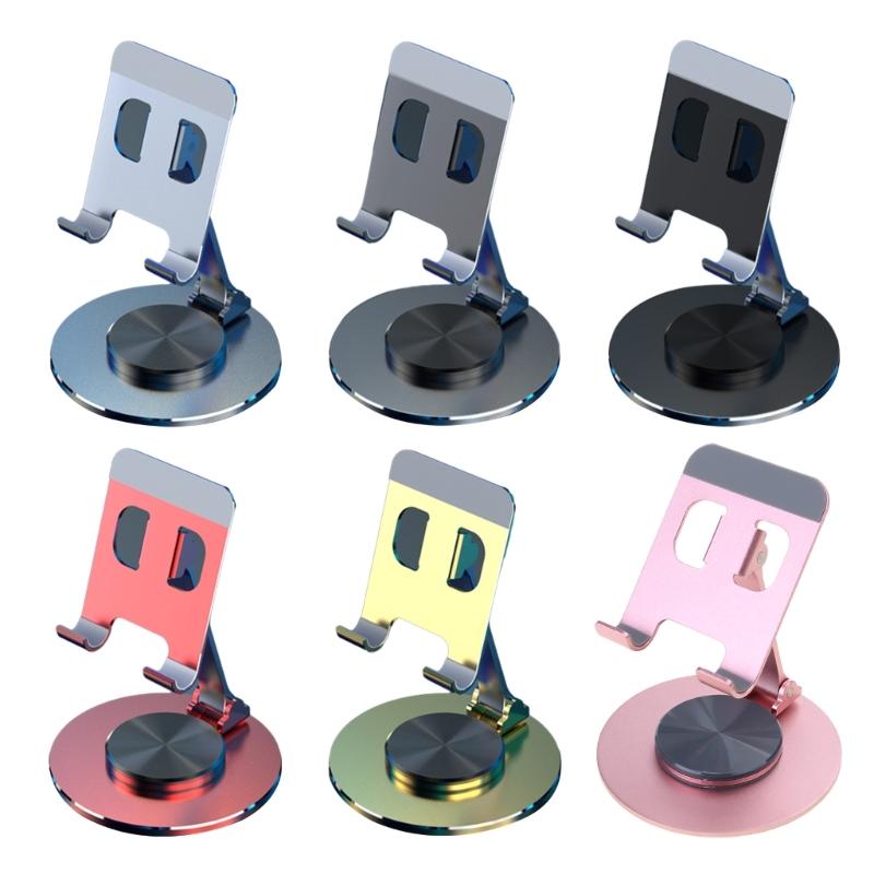 Stable & Portable Aluminum Phone Holder with 360° Rotating Base Perfect for Video Viewing Gaming & Recipe Checking Gift
