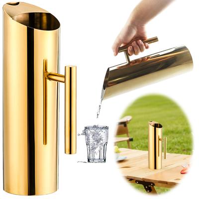 Goldener Edelstahl Eiskalt Gefrierwassertopf Wasserkocher Wein Bierglas Bar Saftkrüge Rotweinteilerbehälter 1,5/2 l