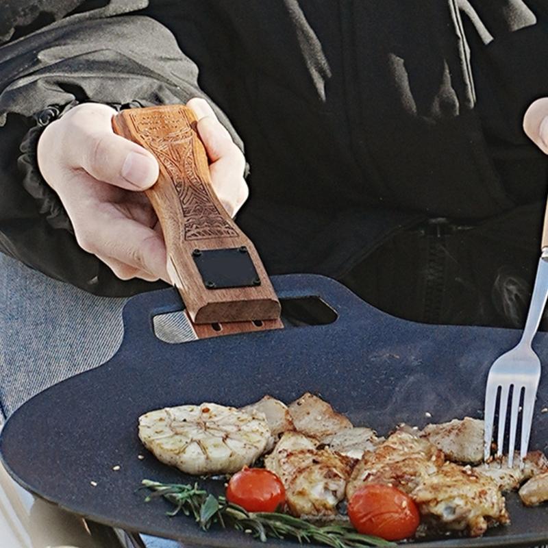 Portables Light Weight Handle Oven Safe Tool Grills Pans Security Frying Handle for Outdoor and Indoor Use