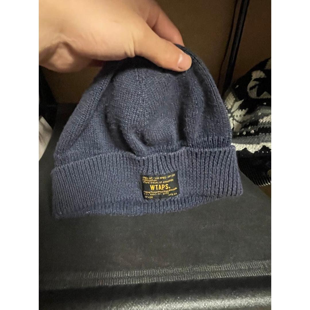 Used wtaps knit hat beanie navy