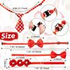 Chumia 100 Pcs Adjustable Dog Ties Set Includes 50 Bow Ties 25 Neckties 25 Flower Neck Tie Assorted Bowtie Collar Grooming Accessories for Medium