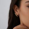 Elegant Geometric Shape Copper Clip-on Earrings Set 2023 Winter Fashion Jewelry