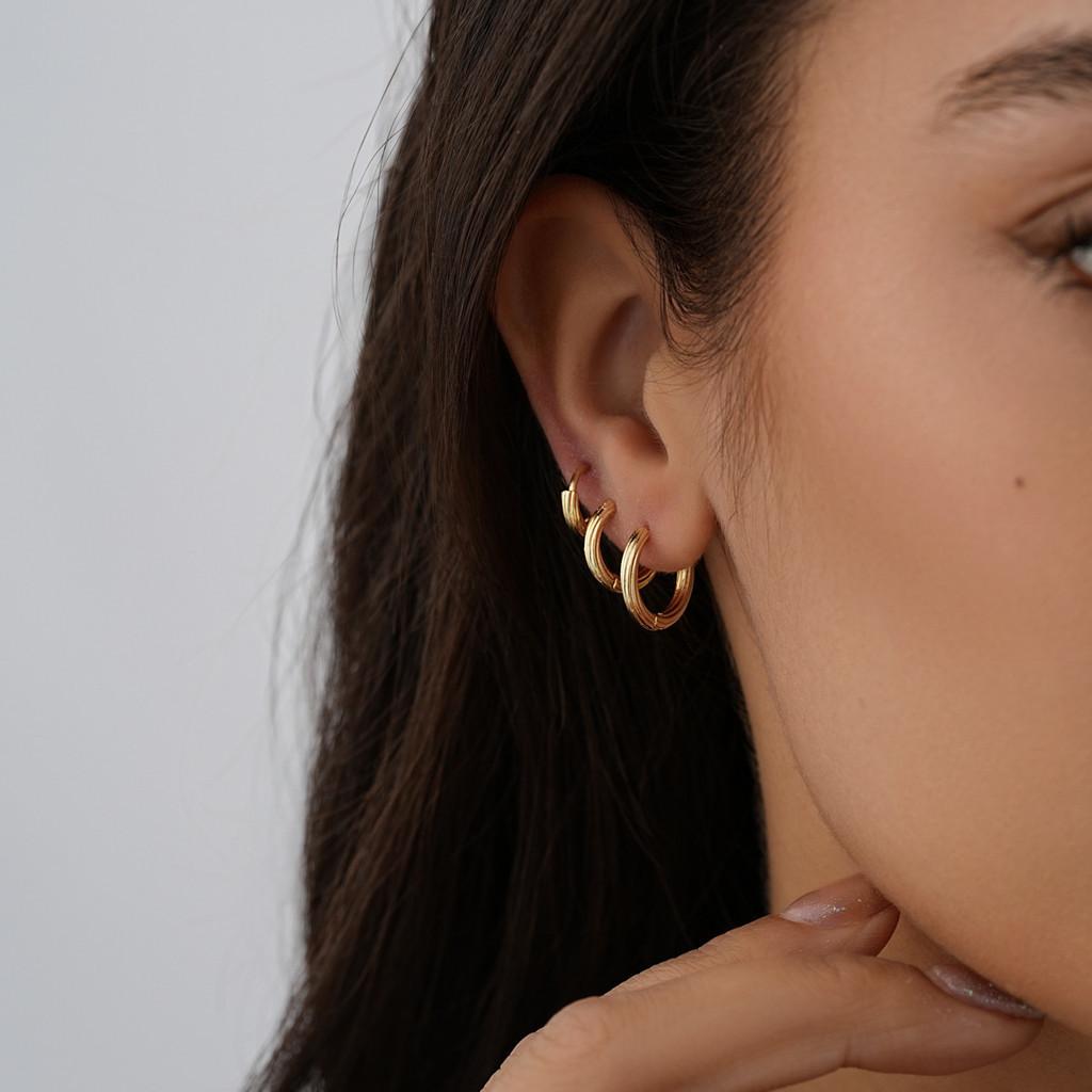 Elegant Geometric Shape Copper Clip-on Earrings Set 2023 Winter Fashion Jewelry