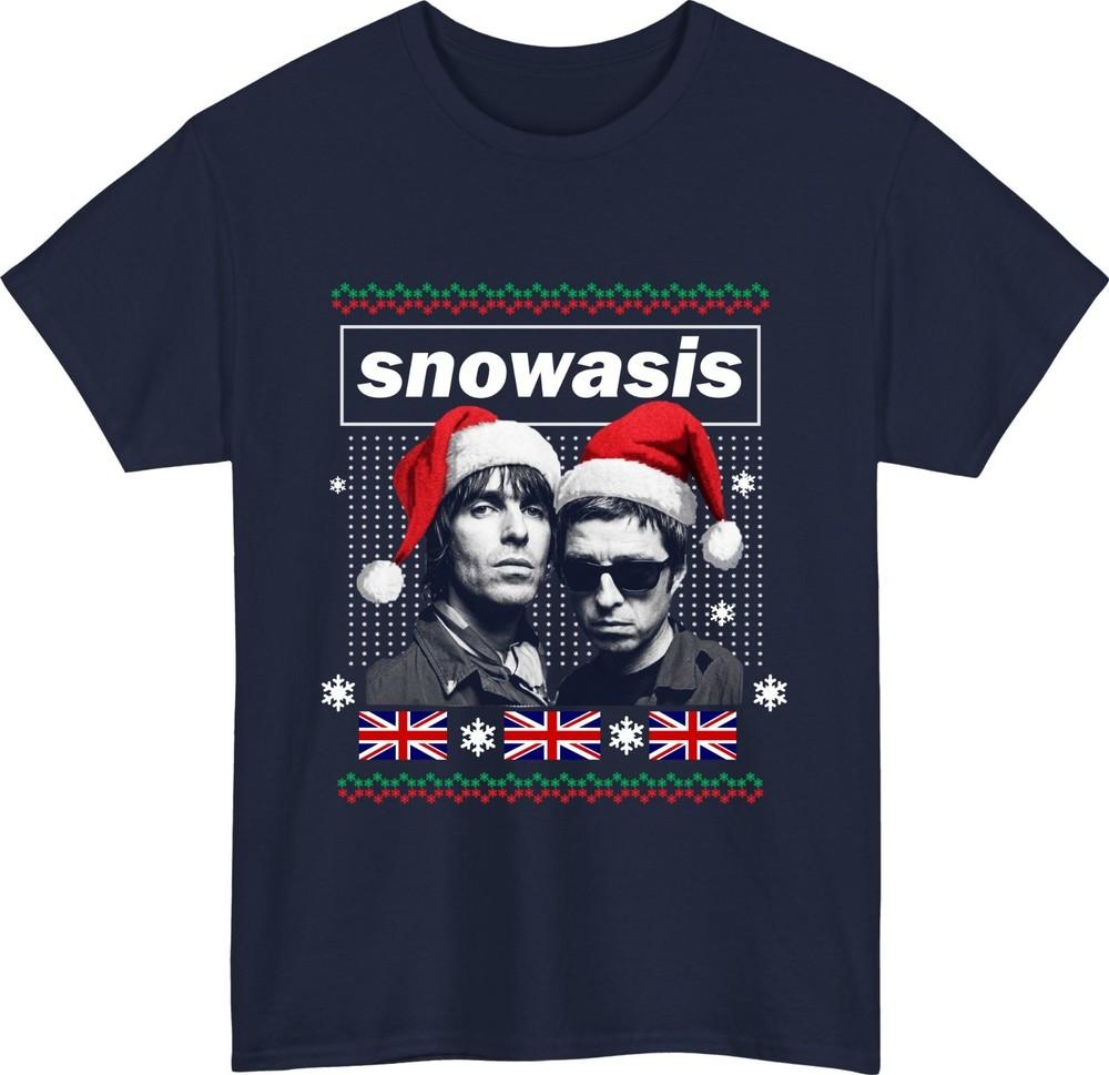 Snowasis christmas tshirt festive music fans holiday celebrations xmas gift top S