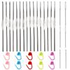 Lace Crochet Hooks Set 0.5mm-2.5mm Small Crochet Hooks Crochet Needles for Crocheting Yarn with Stitch Markers