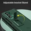 With Front Screen Glass For Samsung Z Fold 4 Cases Leather Hinge Holder Cover For Samsung Galaxy Z Fold 4 5g Case Stand Capa