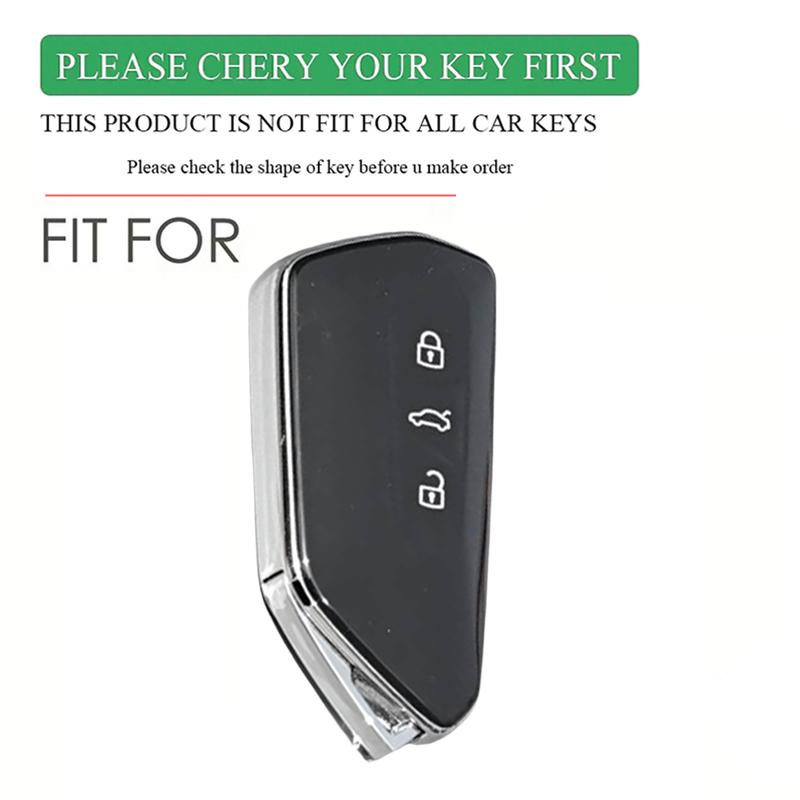 For Seat Leon Cupra Formentor For Volkswagen VW Golf 8 GTI ID4 For Skoda Octavia A8 Mk8 Carbon Fiber Silicone Car Key Case Cover