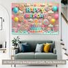 2D Sweet Cake Candy Happy Birthday Backdrop for Baby Shower Party Supplies