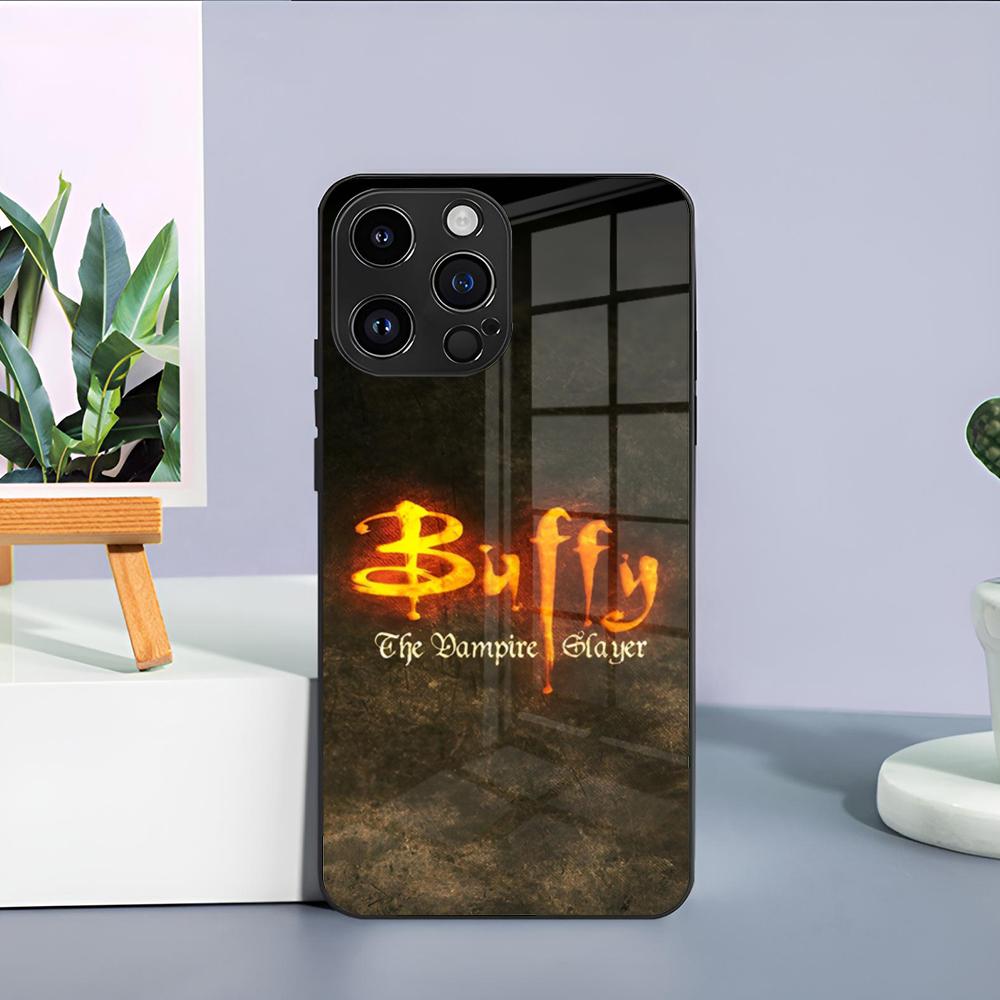 B-Buffy The V-Vampire Slayer Phone Case For IPhone 15 Pro Max 14 Pro 12 11 13 Mini X XR XS 16 Plus SE 2020 Glass Back Cover