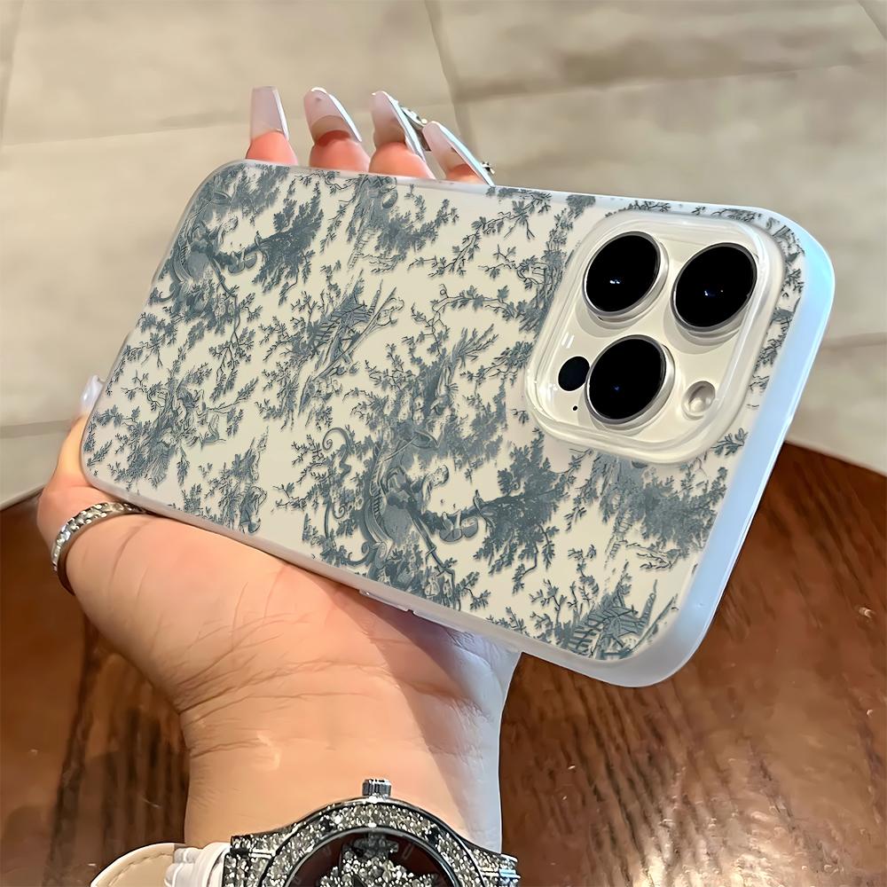 Willow Leaf Pattern Design Phone Case For IPhone 17 Air 16 14 15 Pro Plus 13 12 11 Pro Max Shockproof Silicone Cover Fundas iphone 11 Pro