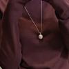Single Shell Pearl Pendant Necklace 925 Sterling Silver Bubble Chain Sweater Chain Necklace for Women