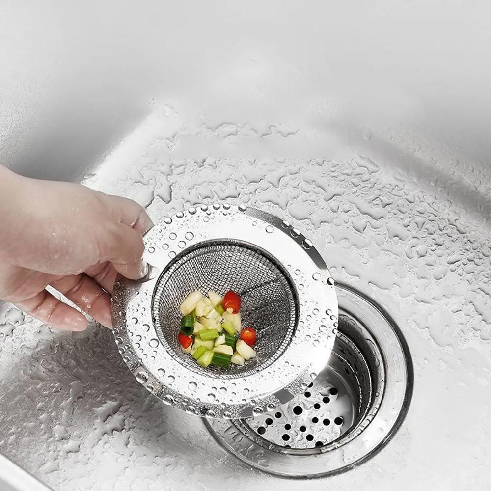 Stainless Steel Kitchen Sink Strainer Funnel Anti-Blocking Drain Filter Hair Catcher for Basin Floor Sewer