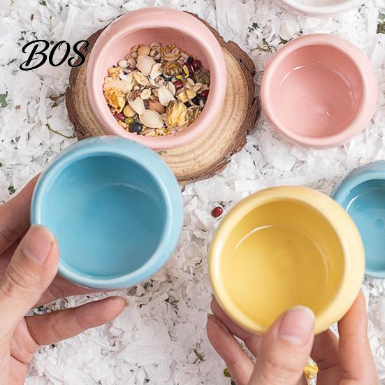 Small Animal Feeding Dish Ceramic Hamster Food Bowl, Animals Drinking Non-tip Pet Container for Dwarf Gerbil Rat Mice Guinea Pig Bowl