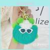 Adorable Plush Rabbit Fur Pom Pom Keychain Cute Cartoon Accessory For Bags In Various Colors