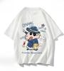 2026 Summer Comic Form Crayon Shinchan Image 100 Cotton Printed Oversize Casual Tshirt Adult Children Parentchild Top y2k