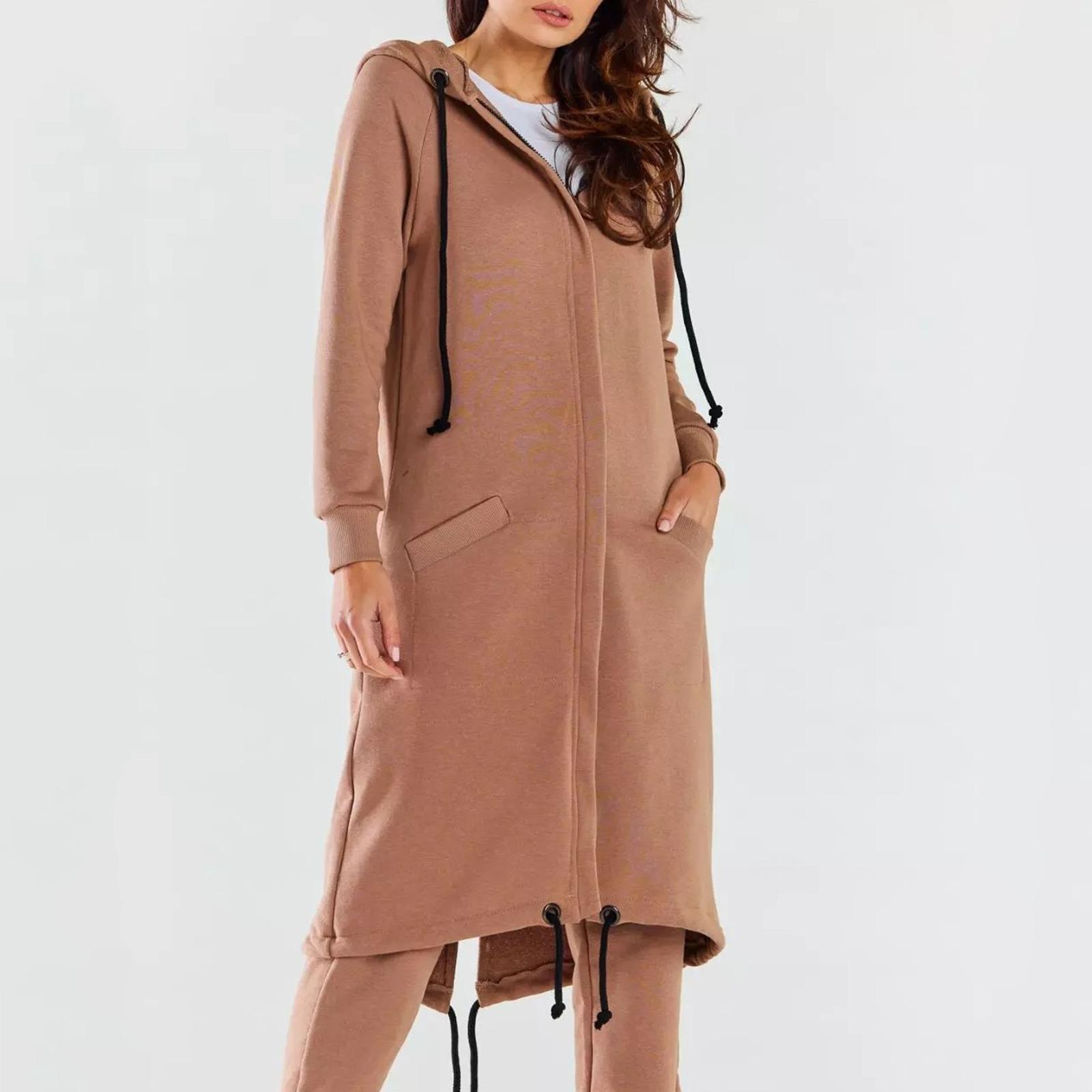 

Женский модный повседневный кардиган-жакет однотонного цвета с длинными рукавами XL зелёный