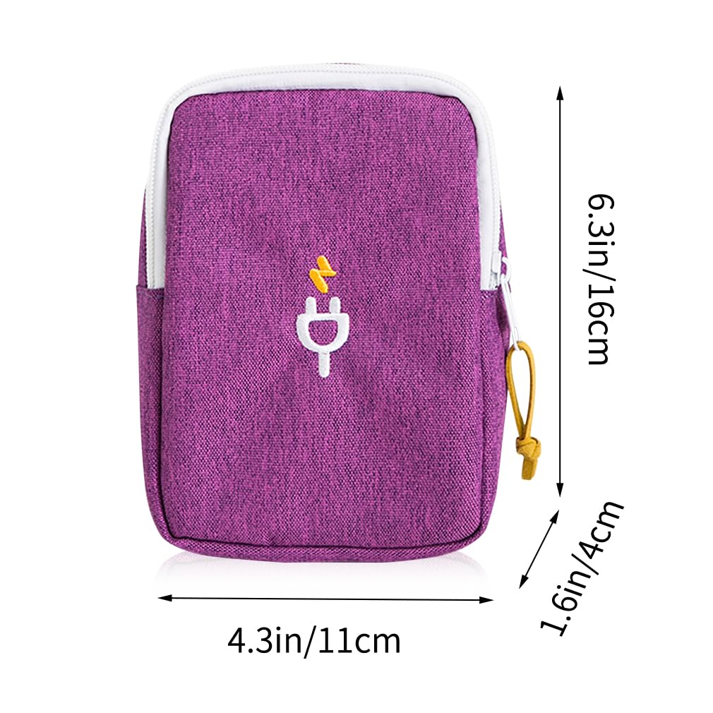 iSuperb AC Adapter Digital device storage PC peripheral mobile accessory cable and mouse mobile gadget gadget 7 colors available Pouch, Purple. case,