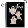 Double-Sided Garden Flag Featuring a Spooky Ghost for Halloween, Perfect for Outdoor Holiday Decoration Measuring