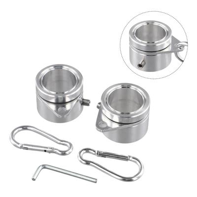 1 Set Flags Pole Clip Mounting Rings With Clip Flagspole Fittings Rotating Flagspole Rings Flagpole Swivel Buckle Accessories
