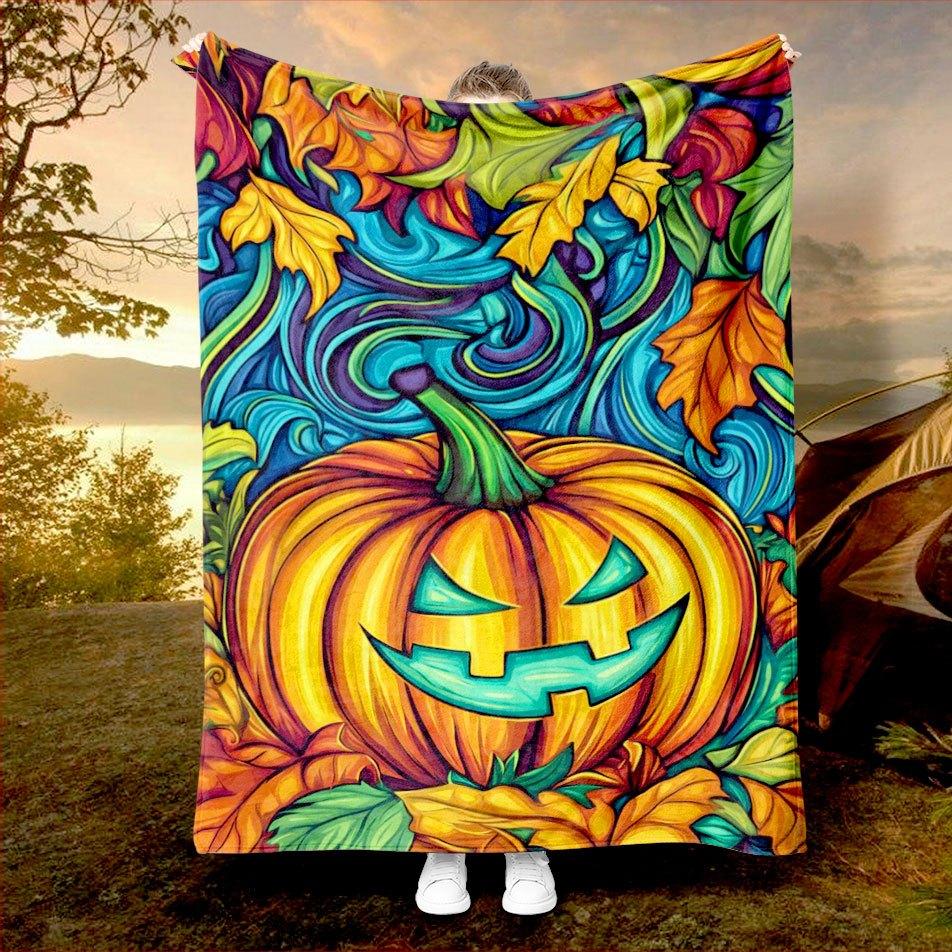 Manta Assustadora de Castelo de Halloween Manta Reversível de Flanela para Charme Gótico Conforto em Todas as Estações Noite Misteriosa Presente