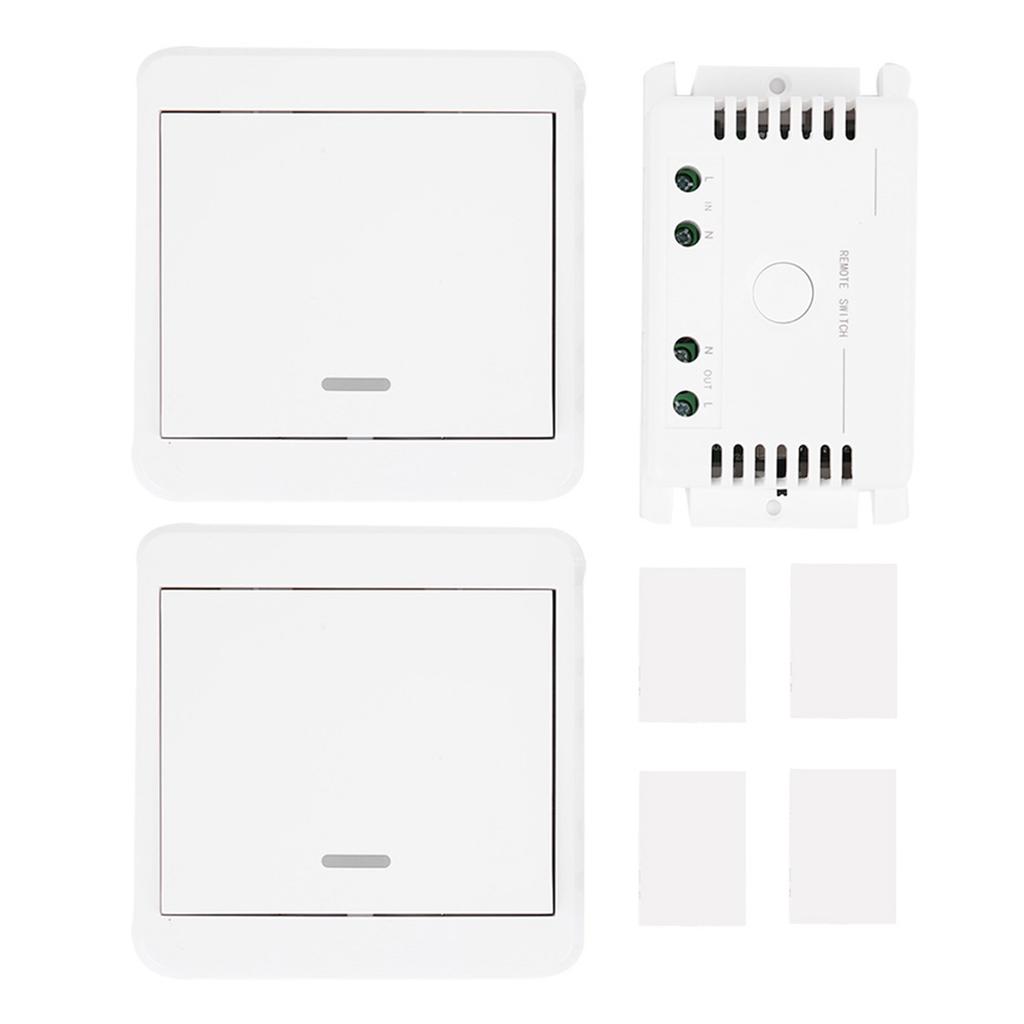 433MHz Wireless Switch Remote Control Double Control Panel Relay Transmitter AC85‑250V
