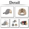 Mesh CA662 [White Fang] Cap, Distressed, Hat, Running, Outdoor, Women, Men, (Khaki)