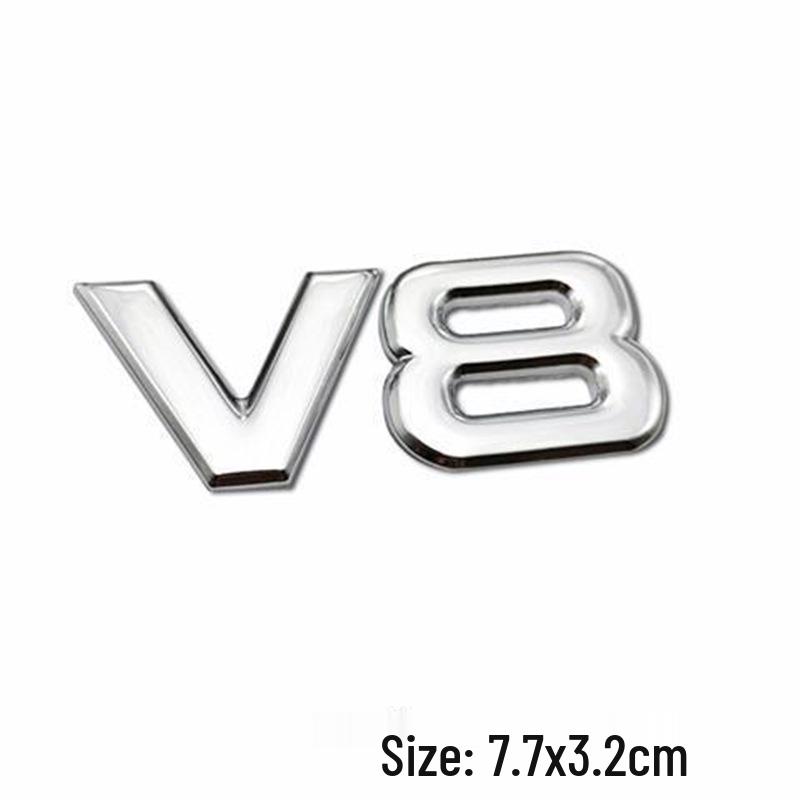 Наклейка на автомобиль 4WD: Полный привод, Внедорожник V6/V8, 4x4 Металлический боковой и задний значок