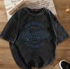 The Best Mom Print Washed Short Sleeved Tshirt In History Vintage Round Neck Tshirt Made with Vintage Design