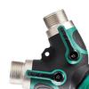 Garden Hose Splitter Water Hose Y Splitter Heavy Duty 2 Way Splitter with Long Handle Shut Off Valves 3/4 Inch GHT Thread Connector for Outdoor