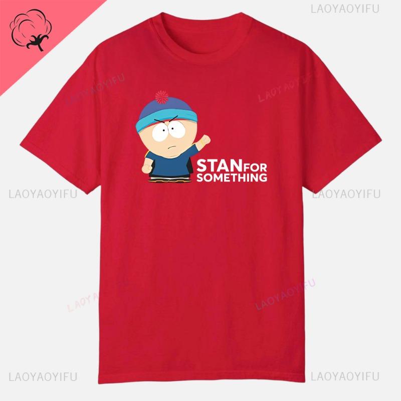 S-South Park Vlastní oblečení Vtipná trička s potiskem Bavlněná trička s krátkým rukávem Jednobarevná trička Oblečení Pánské Streetwear Grafické tričko