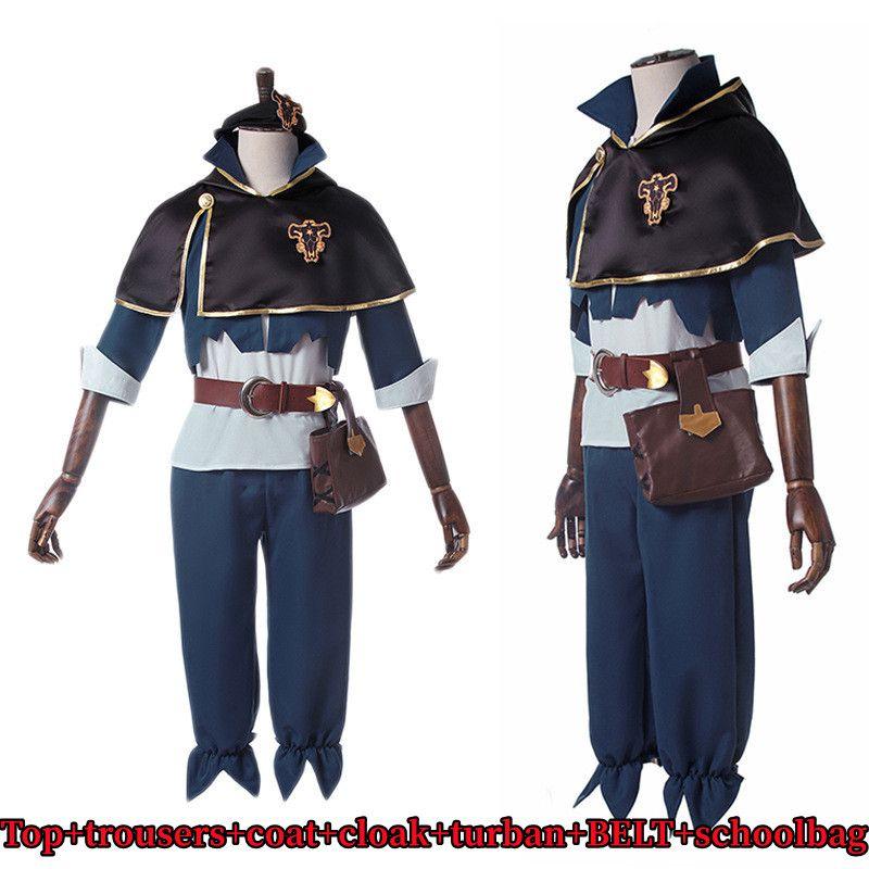 Black Series Clover Asta Cos Kostymer Kappe Full Cosplay Halloween Kostymer Fest