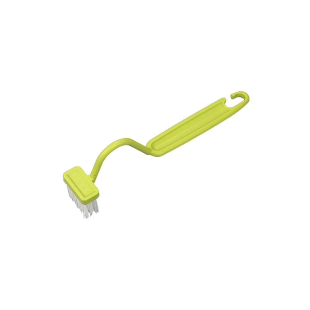 S Type Plastic Toilet Brush with Curved Bent Handle for Under Rim Cleaning