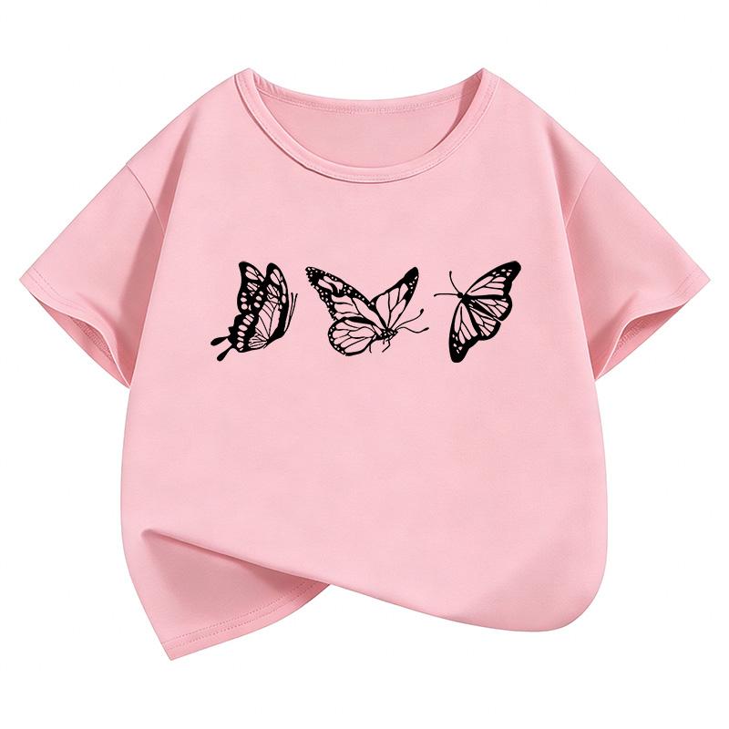 

T-shirt Boys Girls Summer Spring Casual Top Tee Shirt 150 розовый