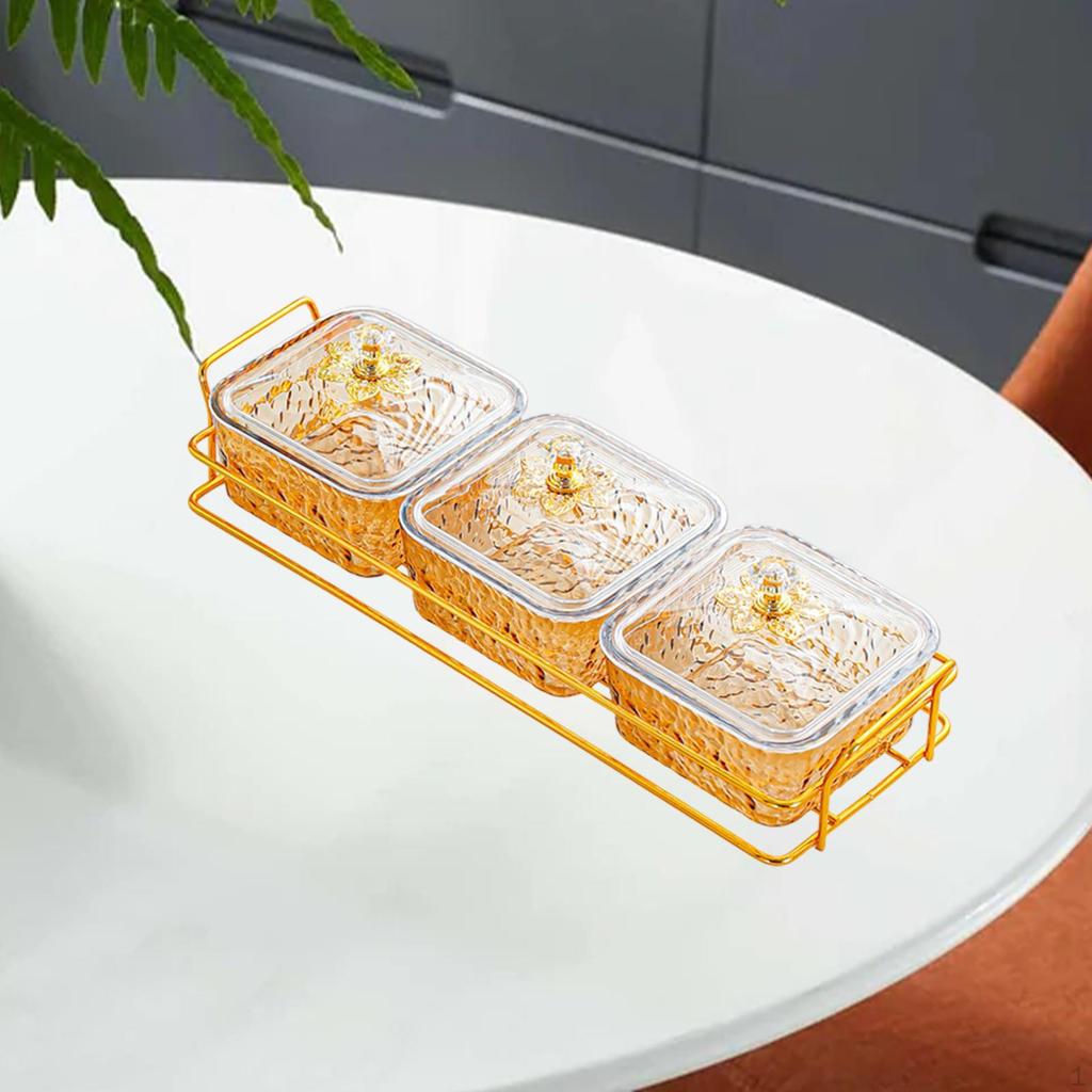 Candy Nut Serving Container,Divided Snack Bowls Multipurpose Decorative Dried Fruit Tray