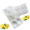Leichtes Herauslösen Silikon Backform 6 Mulden Zitronenform Kuchenformen für Eis Mousse Gelee Herstellung und Party Servieren