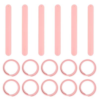 PATIKIL Slap Bracelets, 8.5" X 1", 16 Pieces, Silicone Slap Bracelets, Burgundy Blank Snap Bands, Soft Wristbands, Roll, Poster Holder, Wrapping