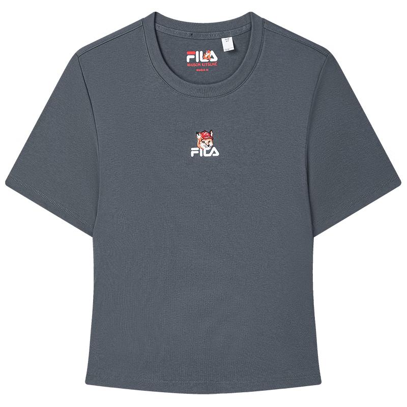 FILA Women s Han So-hee Embroidered Fox Slim Fit T-Shirt S
