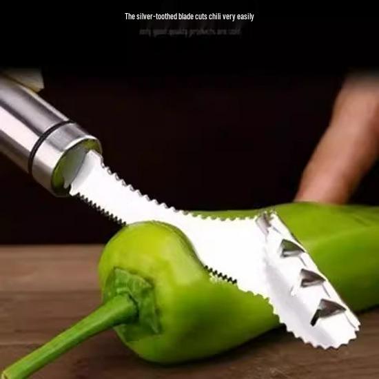 Premium Stainless Steel Chili Corer and Pitter for Fruits & Vegetables Chili Corer Pitter