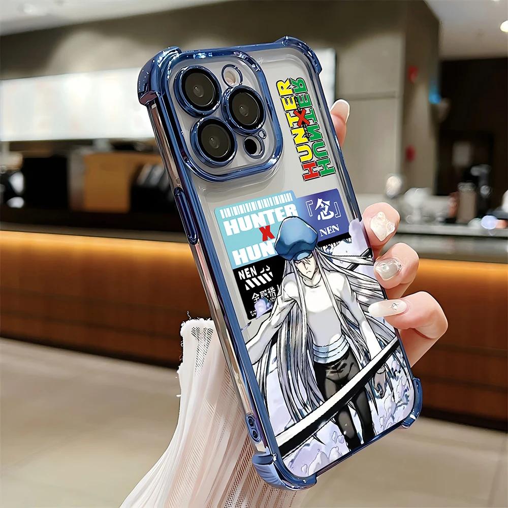 

HUNTER×HUNTERPlating Case For iPhone 16 15 14 13 12 11 Pro Max X XR XSMax 7 8 Plus Shockproof Anti-Fall Armor Cover iPhone 15