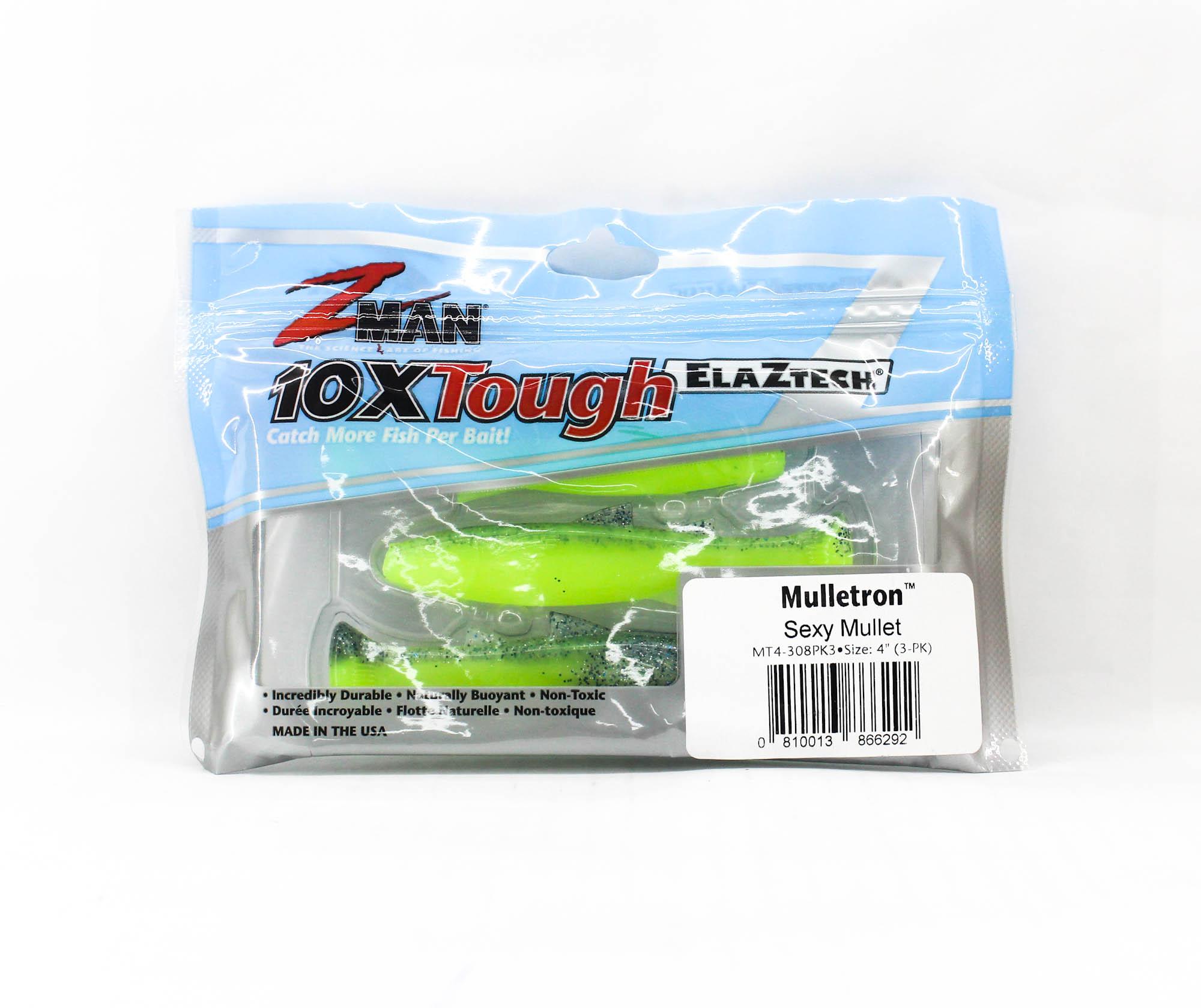 Zman Soft Lure Mulletron Swimbait 4 Inch 3/Pack Sexy Mullet (6292)