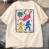 Colorful Cryptids T Shirt Unisex Women Cute Animal Printed Tshirt Casual Cotton Round Neck Tshirt Harajuku Streetwear Clothes