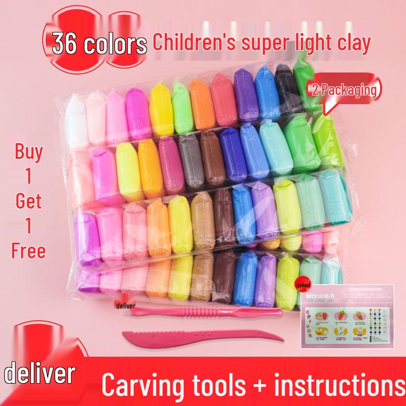 36-Color Children's DIY Play Dough Set for Handmade Figurines
