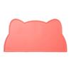 Waterproof Dog Food Mat Cat Face Design Silicone Pet Feeding Placemat with Raised Edge Non-slip Pet Bowl Mat for Dogs Cats