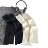 Solid-color Versatile Sock Set for Women in Autumn and Winter, Providing Leg Warmth and Comfort. Thick White Knitted Fabric, Paired with Snow Boots.