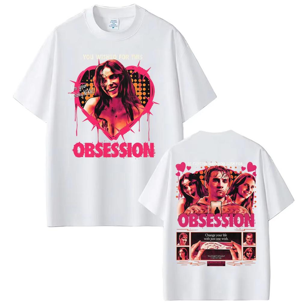 Summer Hot Sale One Wish Willow Obsession Horror Pink Punk 2026 Movie T-shirt Men Women Hip Hop Streetwear Tee Y2K Gothic Cotton Oversized T-shirts