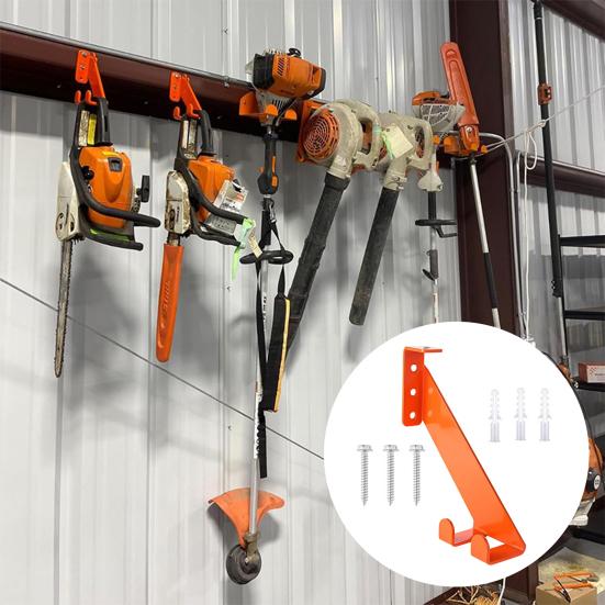 1/2Pcs Chain Saw Bracket Heavy-Duty Stainless Steel Wall Mount Universal Fit Chainsaw Hanging Bracket Chainsaw Accessories