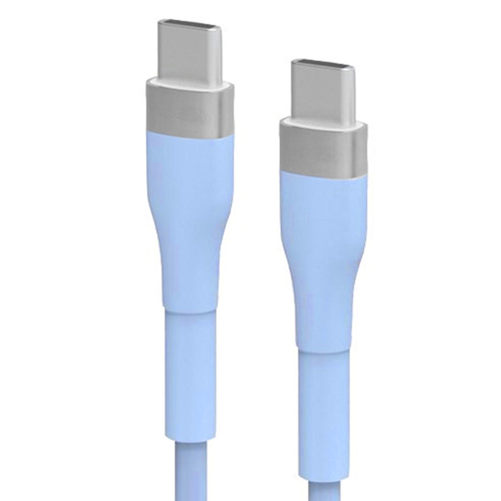 

Высокоскоростной 60 Вт USB Type C кабель для быстрой зарядки данных цветной для домашнего офиса путешествия USB C шнур для зарядки V синий